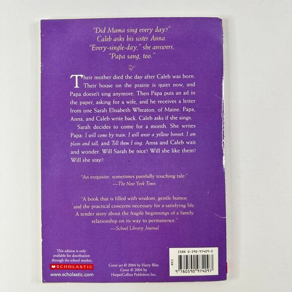 2/$6 Sarah, Plain and Tall book by Patricia MacLachlan (Paperback) - Picture 4 of 8